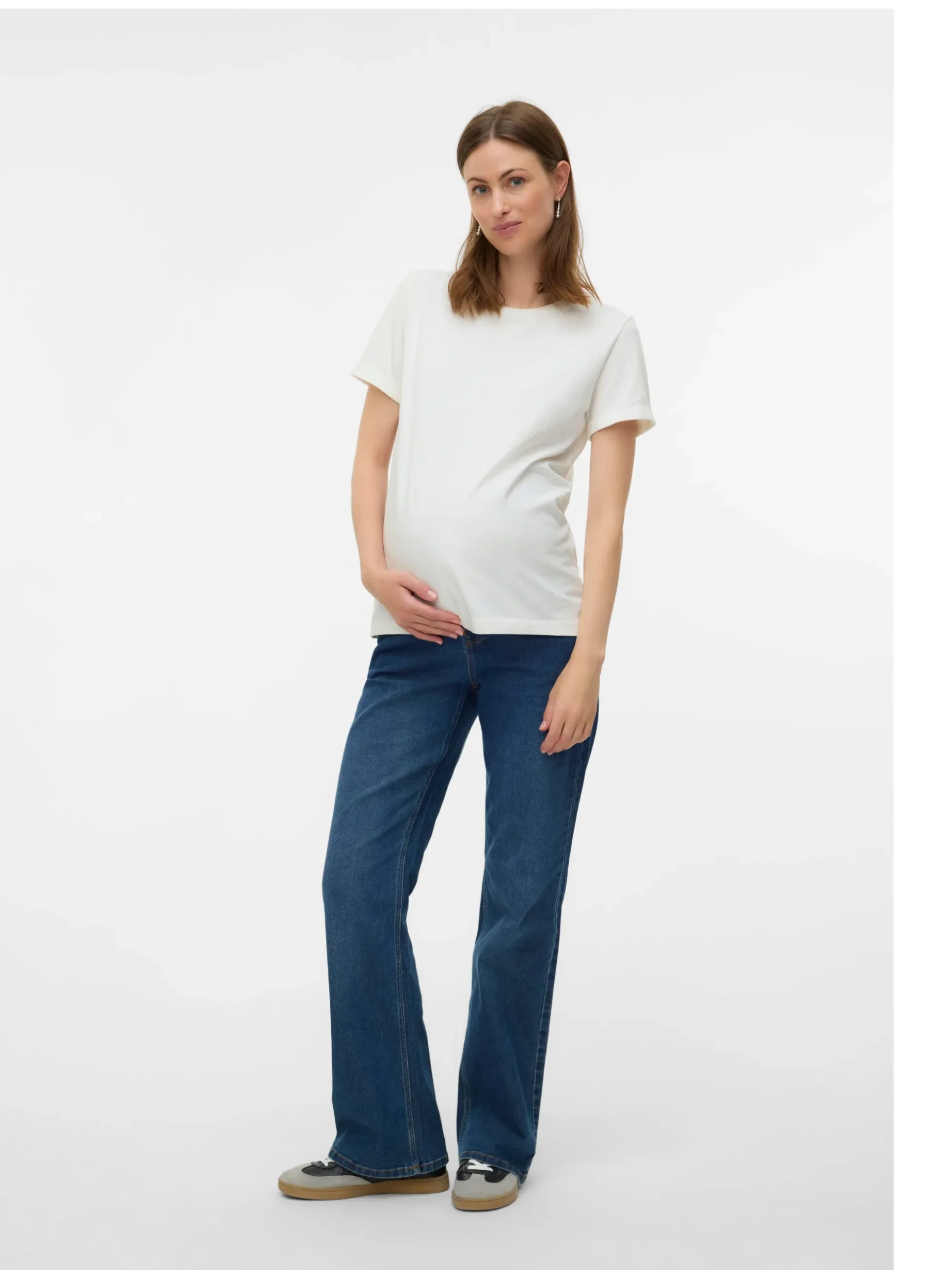 Ausgestellt Mittlere Taille Ausgestellt Jeans