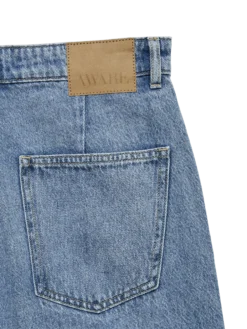 AWELANI Hohe Taille Weiter Beinschnitt Jeans