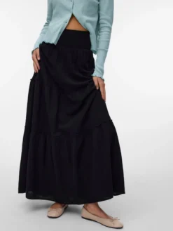 AWKEELEY Hohe Taille Langer Rock