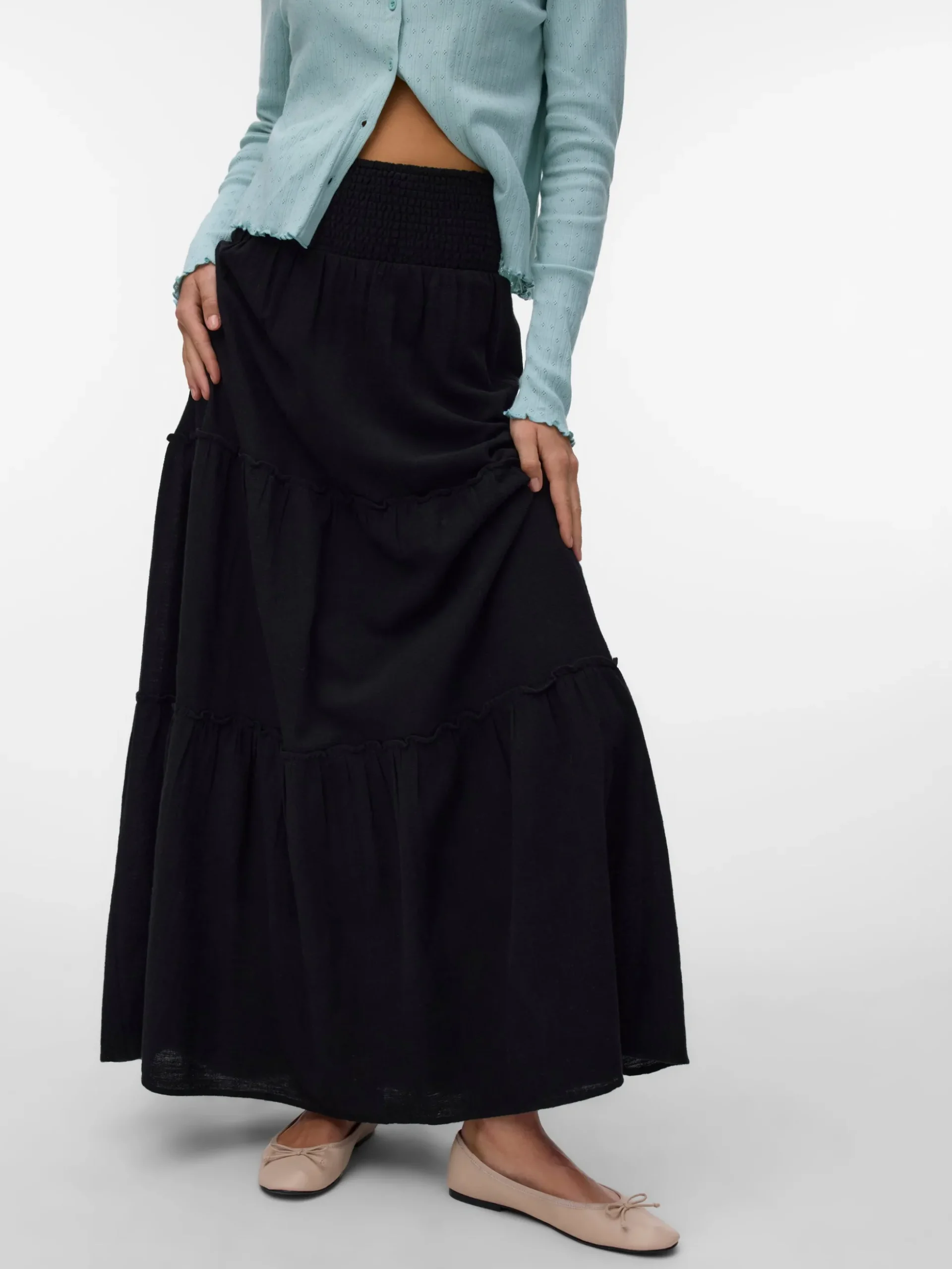AWKEELEY Hohe Taille Langer Rock