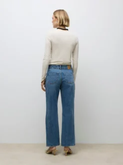 AWRENA Mid Rise Weiter Beinschnitt Jeans