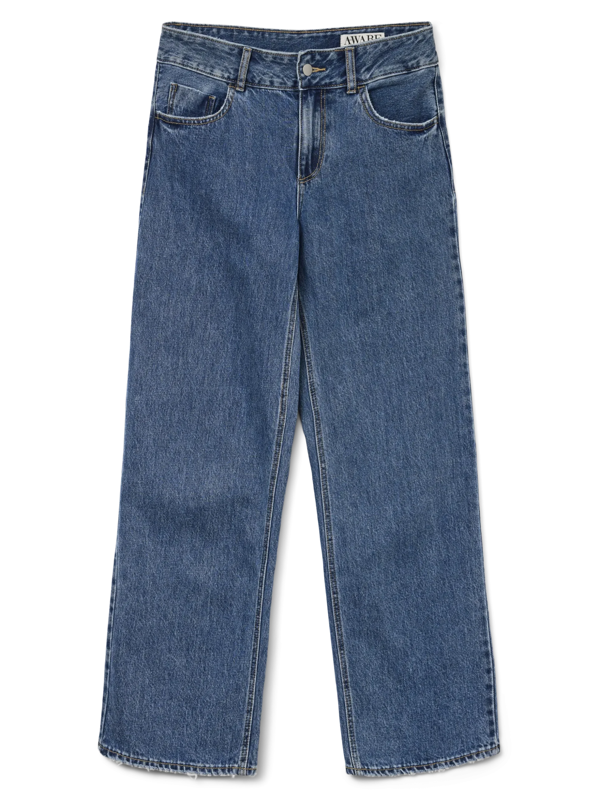 AWRENA Mid Rise Weiter Beinschnitt Jeans