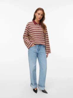 AWRENA Mid Rise Weiter Beinschnitt Jeans