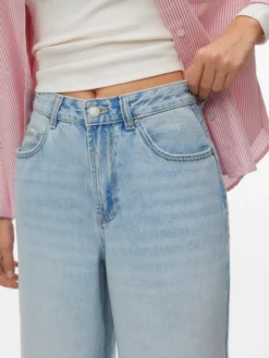 AWSIENNA Hohe Taille Verkürzt Jeans