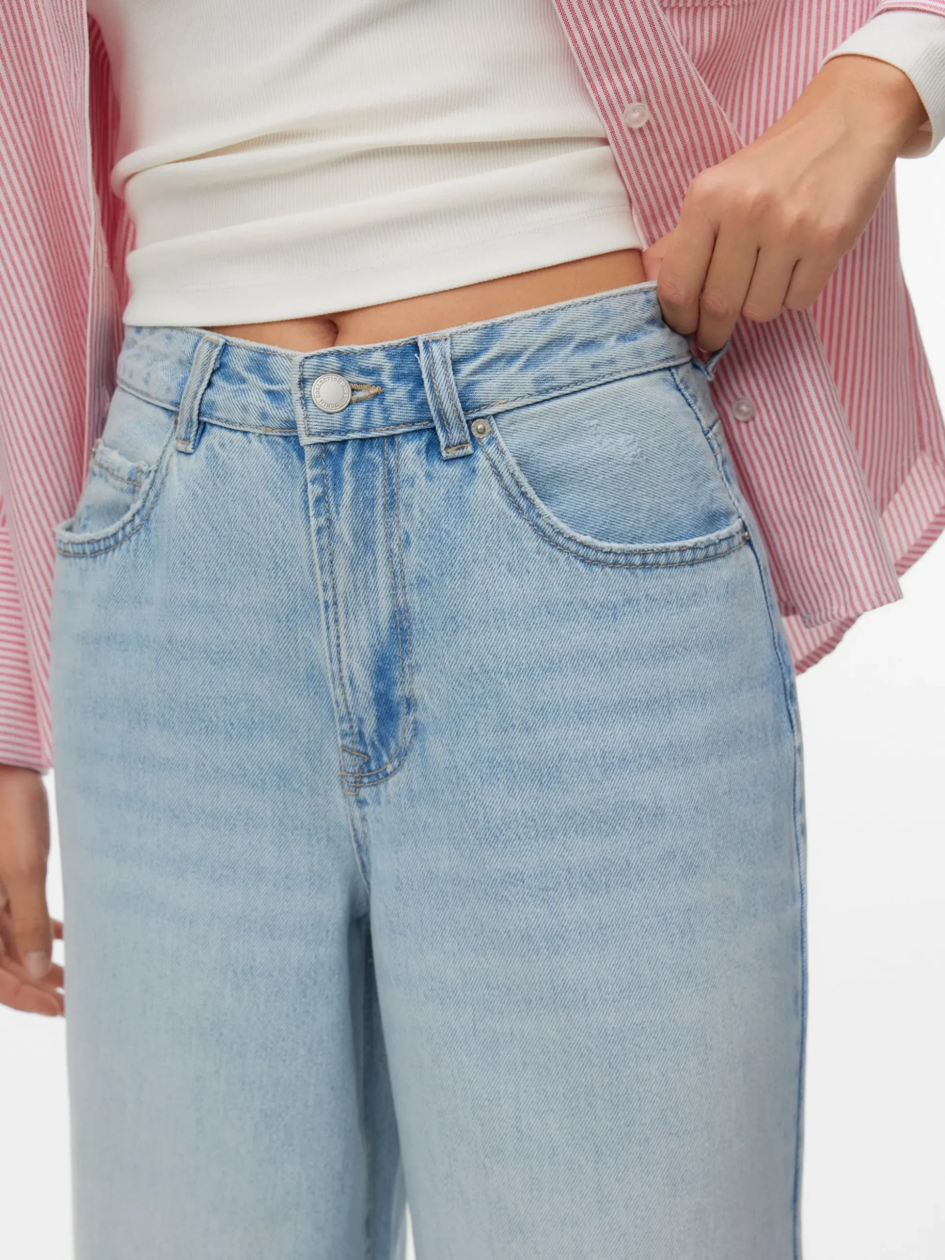 AWSIENNA Hohe Taille Verkürzt Jeans