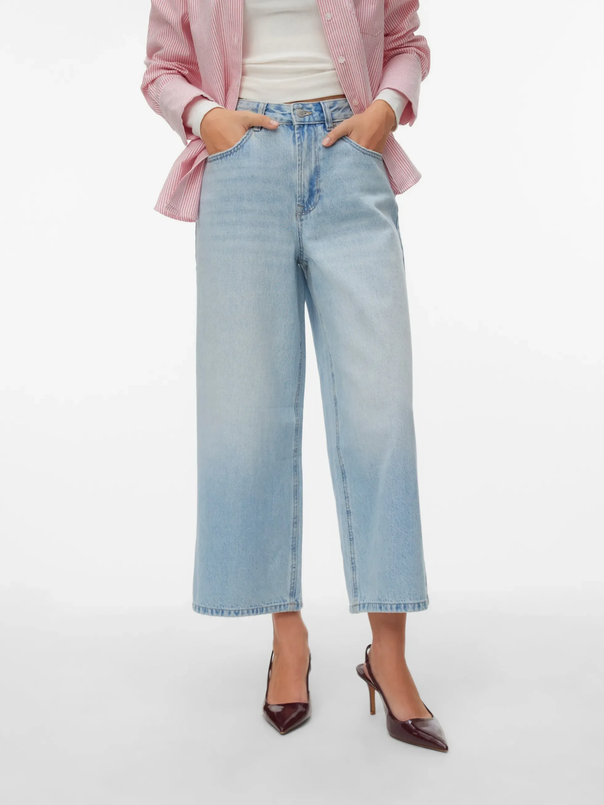 AWSIENNA Hohe Taille Verkürzt Jeans