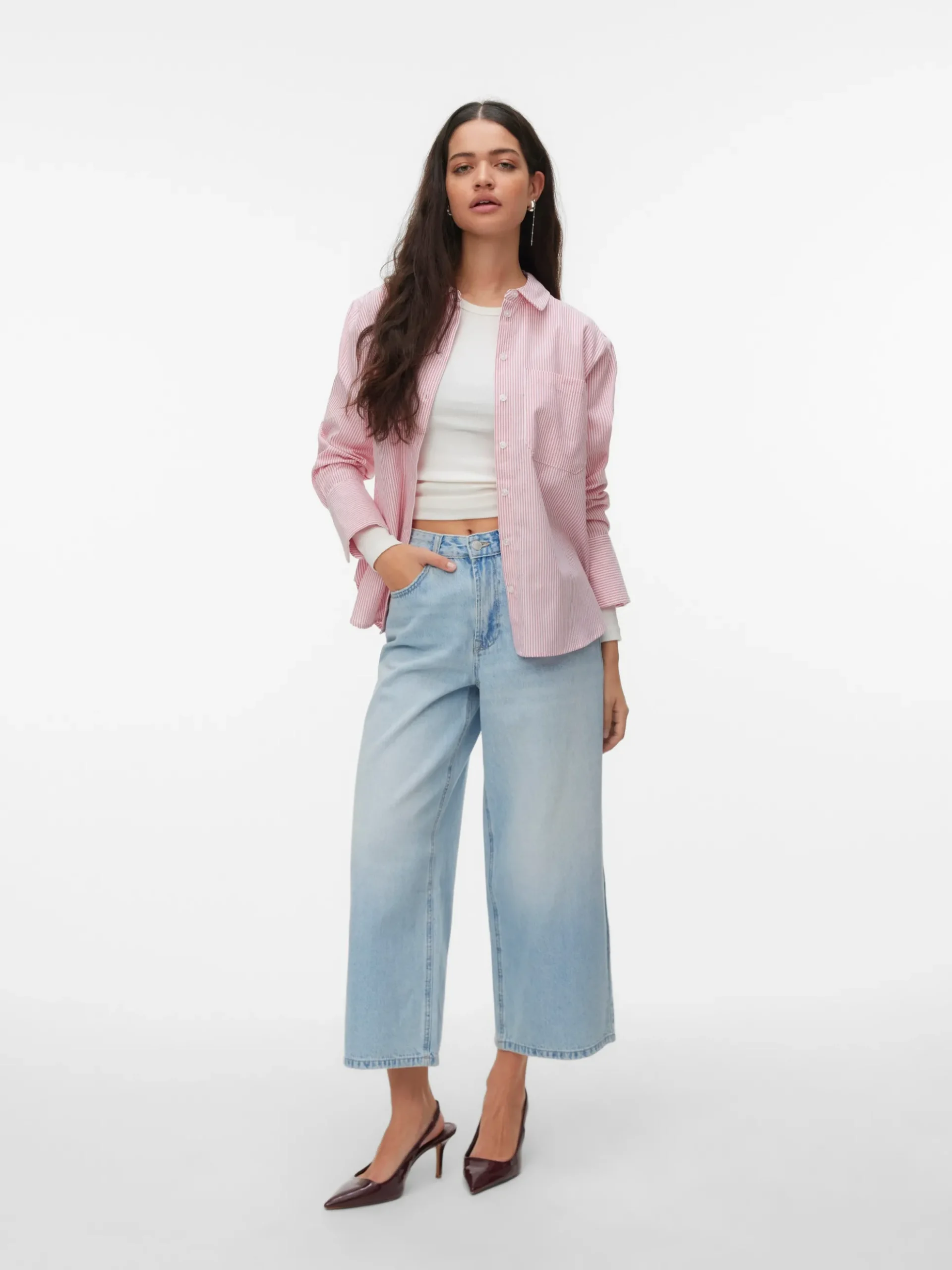 AWSIENNA Hohe Taille Verkürzt Jeans