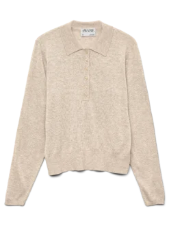 AWSIKITA Gestricktes Poloshirt