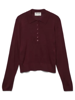 AWSIKITA Gestricktes Poloshirt