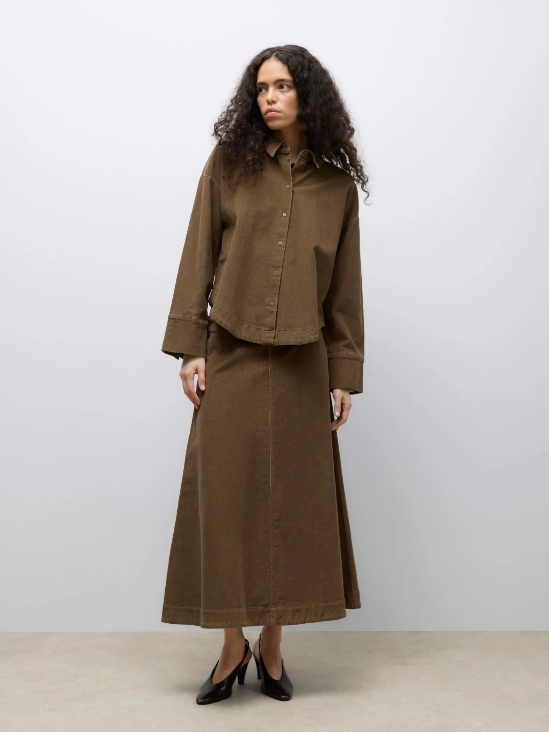 AWTALA Hohe Taille Langer Rock