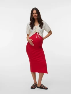 Hohe Taille Langer Rock