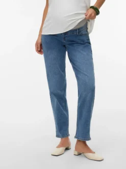 Hohe Taille Mittlere Taille Jeans