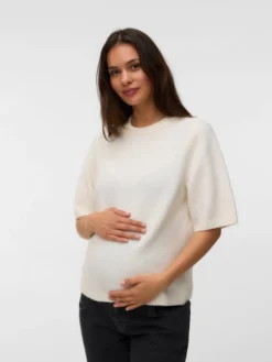 Locker geschnitten Rundhals Pullover