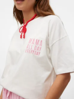 Locker geschnitten U-Ausschnitt T-Shirt