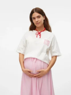 Locker geschnitten U-Ausschnitt T-Shirt
