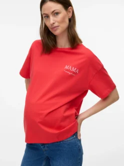 Locker geschnitten U-Ausschnitt T-Shirt