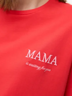 Locker geschnitten U-Ausschnitt T-Shirt