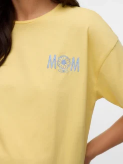 Locker geschnitten U-Ausschnitt T-Shirt