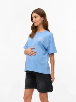 Locker geschnitten U-Ausschnitt T-Shirt