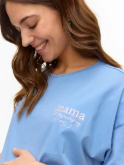 Locker geschnitten U-Ausschnitt T-Shirt