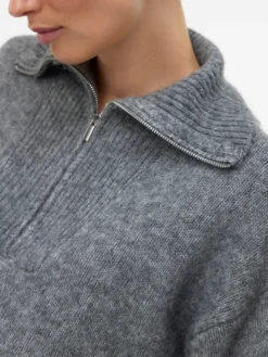 Normal geschnitten Hoch geschlossen Pullover