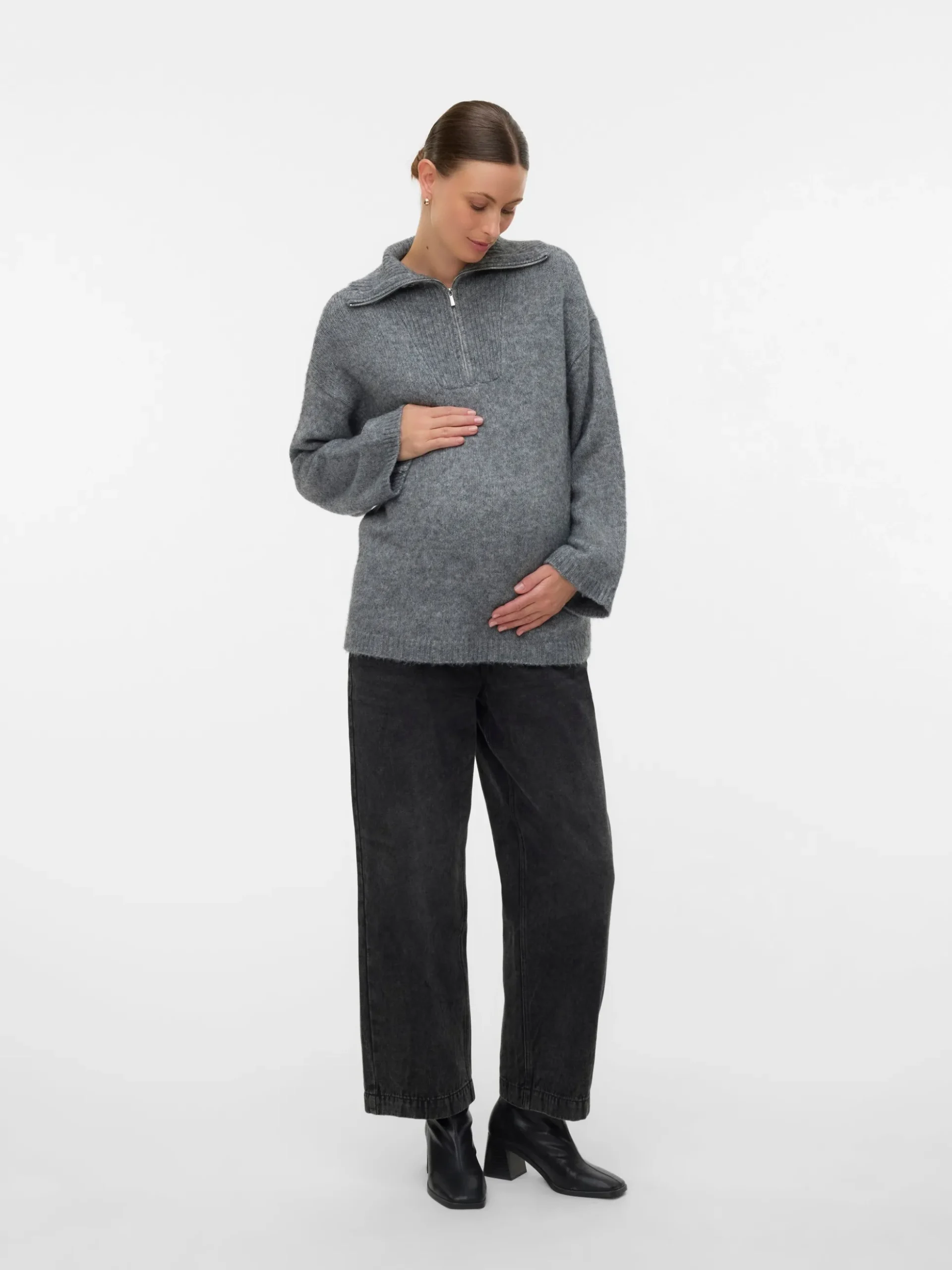 Normal geschnitten Hoch geschlossen Pullover