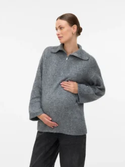 Normal geschnitten Hoch geschlossen Pullover