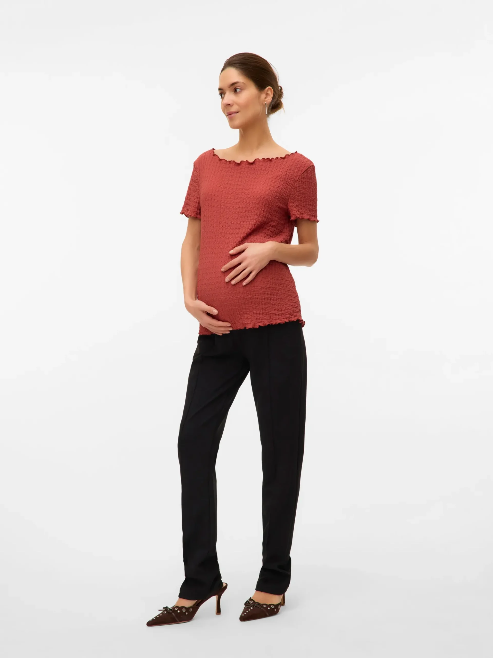 Normal geschnitten Hohe Taille Hose