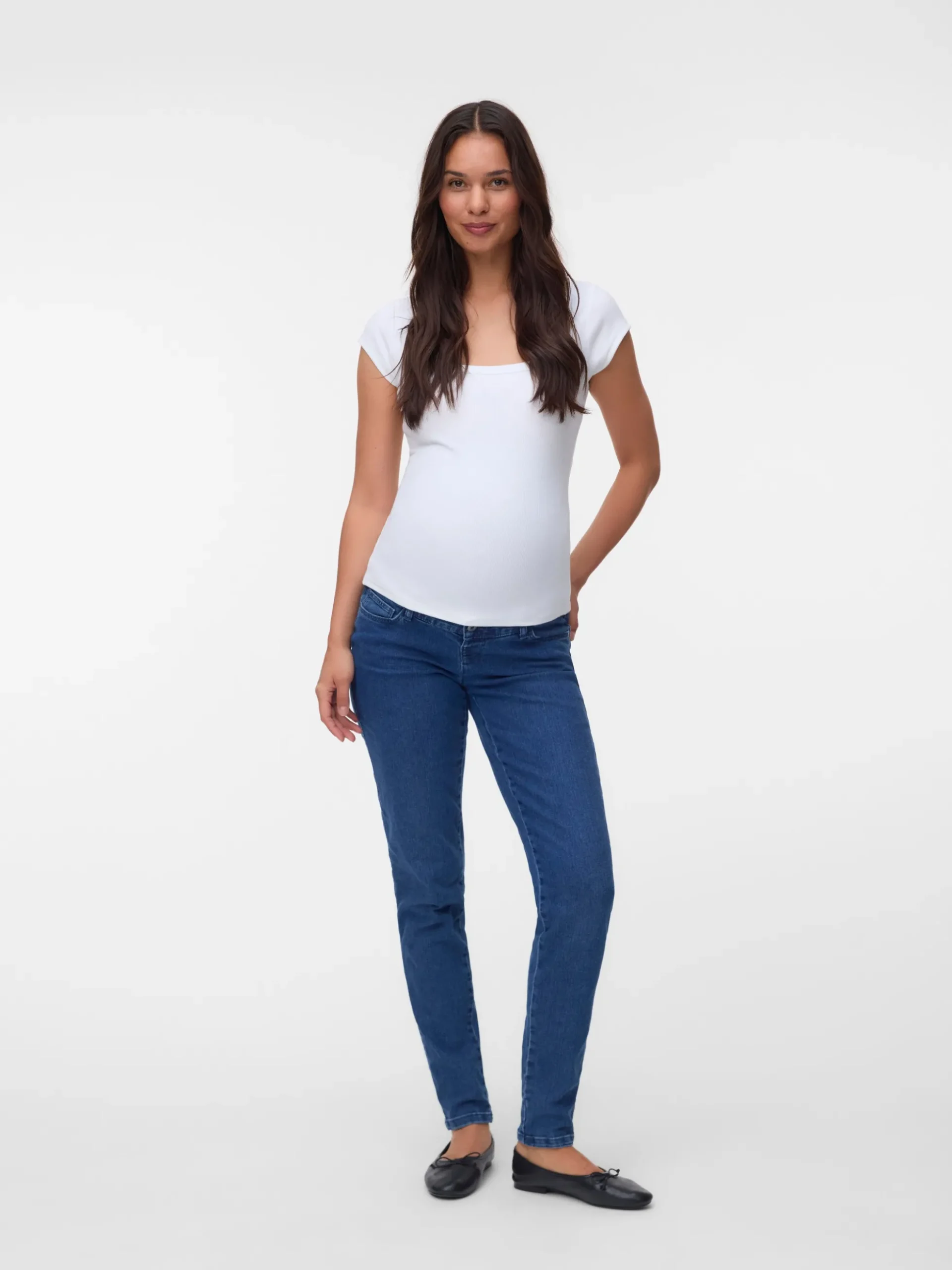 Normal geschnitten Mittlere Taille Jeans