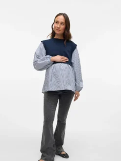 Normal geschnitten Mittlere Taille Ausgestellt Jeans