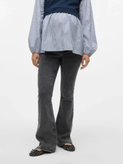 Normal geschnitten Mittlere Taille Ausgestellt Jeans