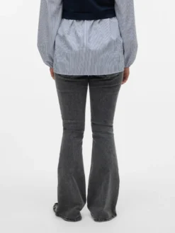 Normal geschnitten Mittlere Taille Ausgestellt Jeans