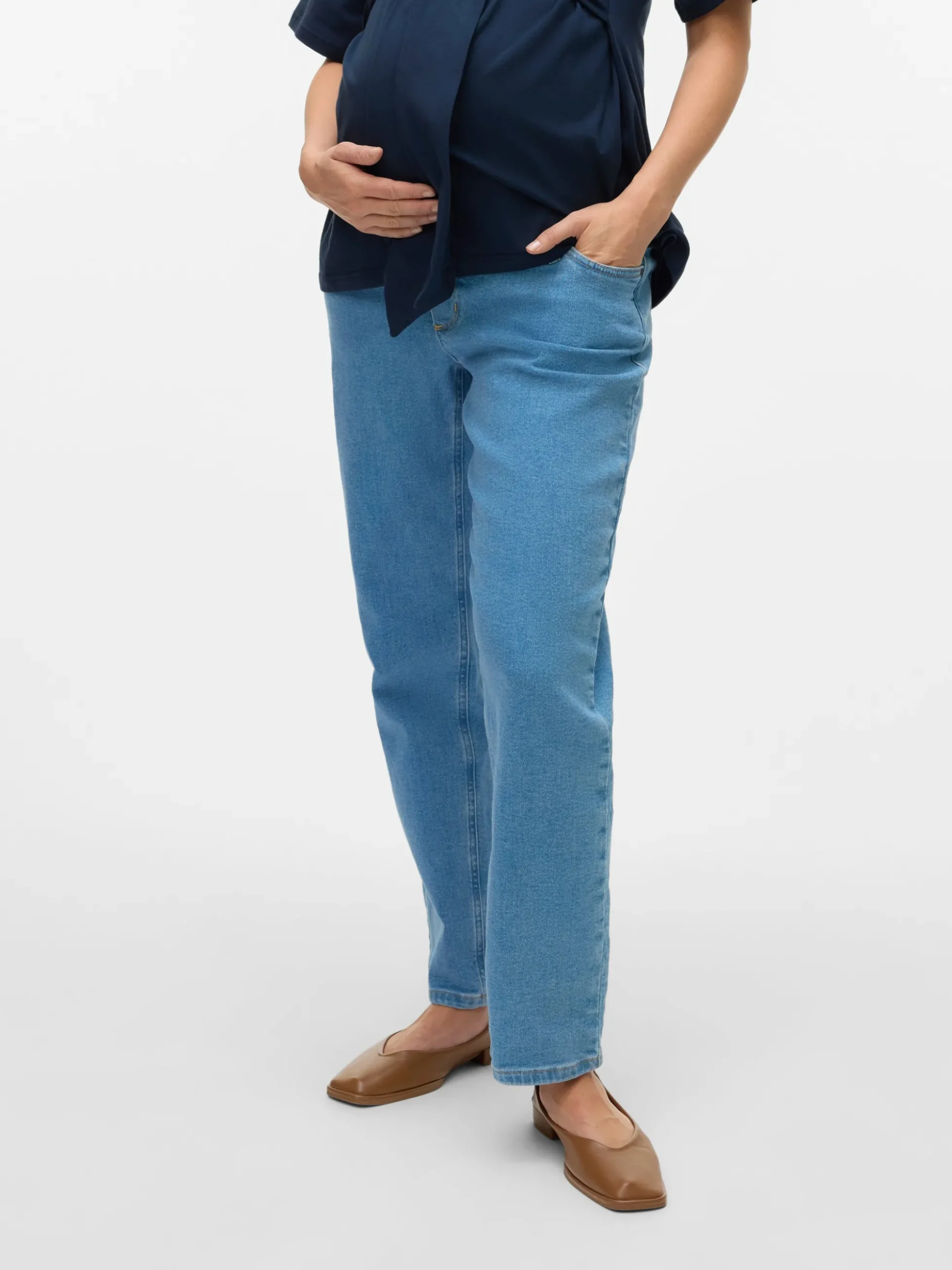 Normal geschnitten Mittlere Taille Jeans