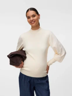 Normal geschnitten Rundhals Pullover