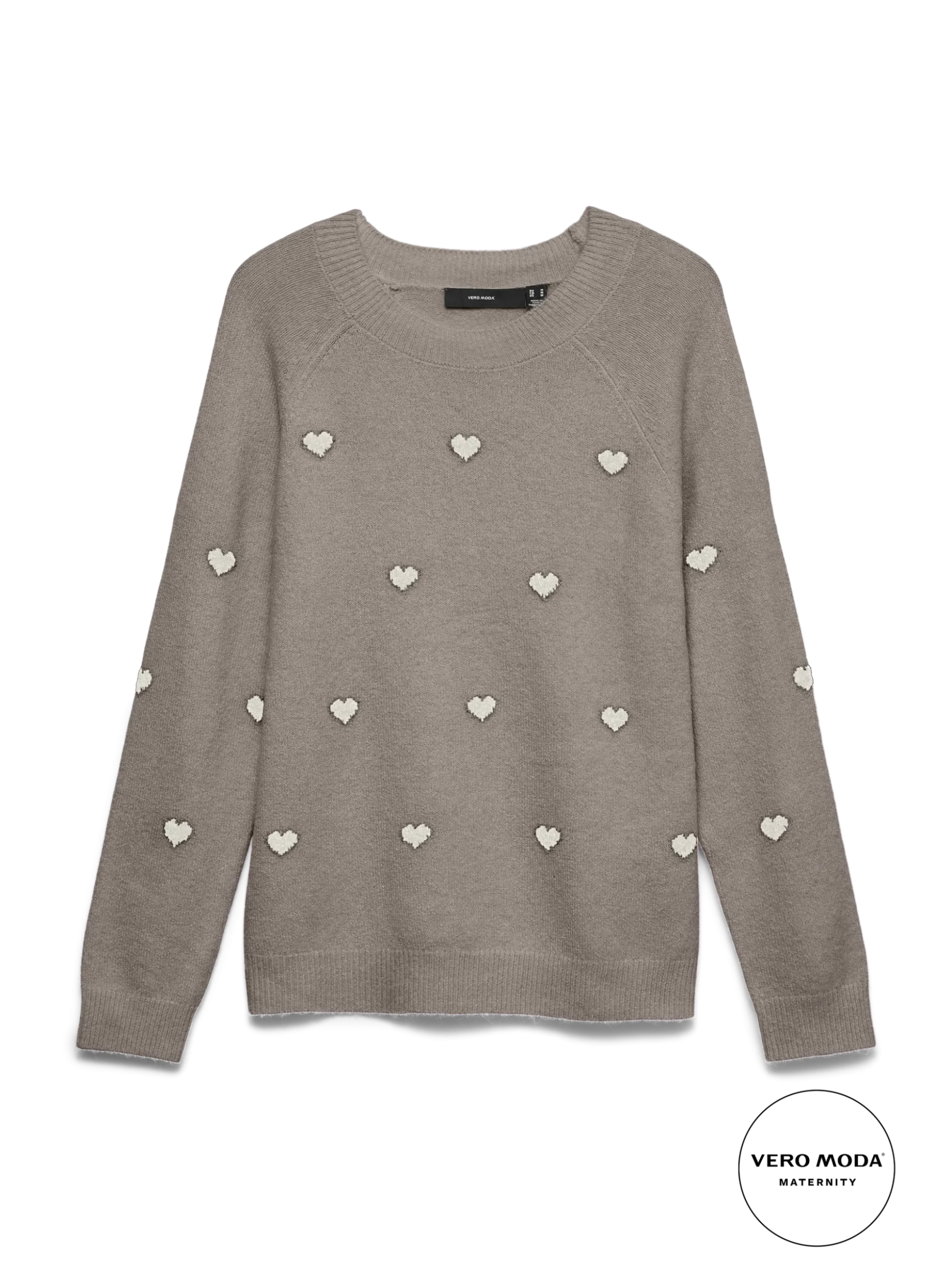 Normal geschnitten Rundhals Pullover