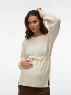 Normal geschnitten Rundhals Pullover