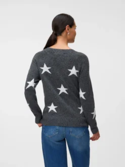 Normal geschnitten Rundhals Pullover