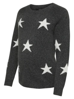 Normal geschnitten Rundhals Pullover