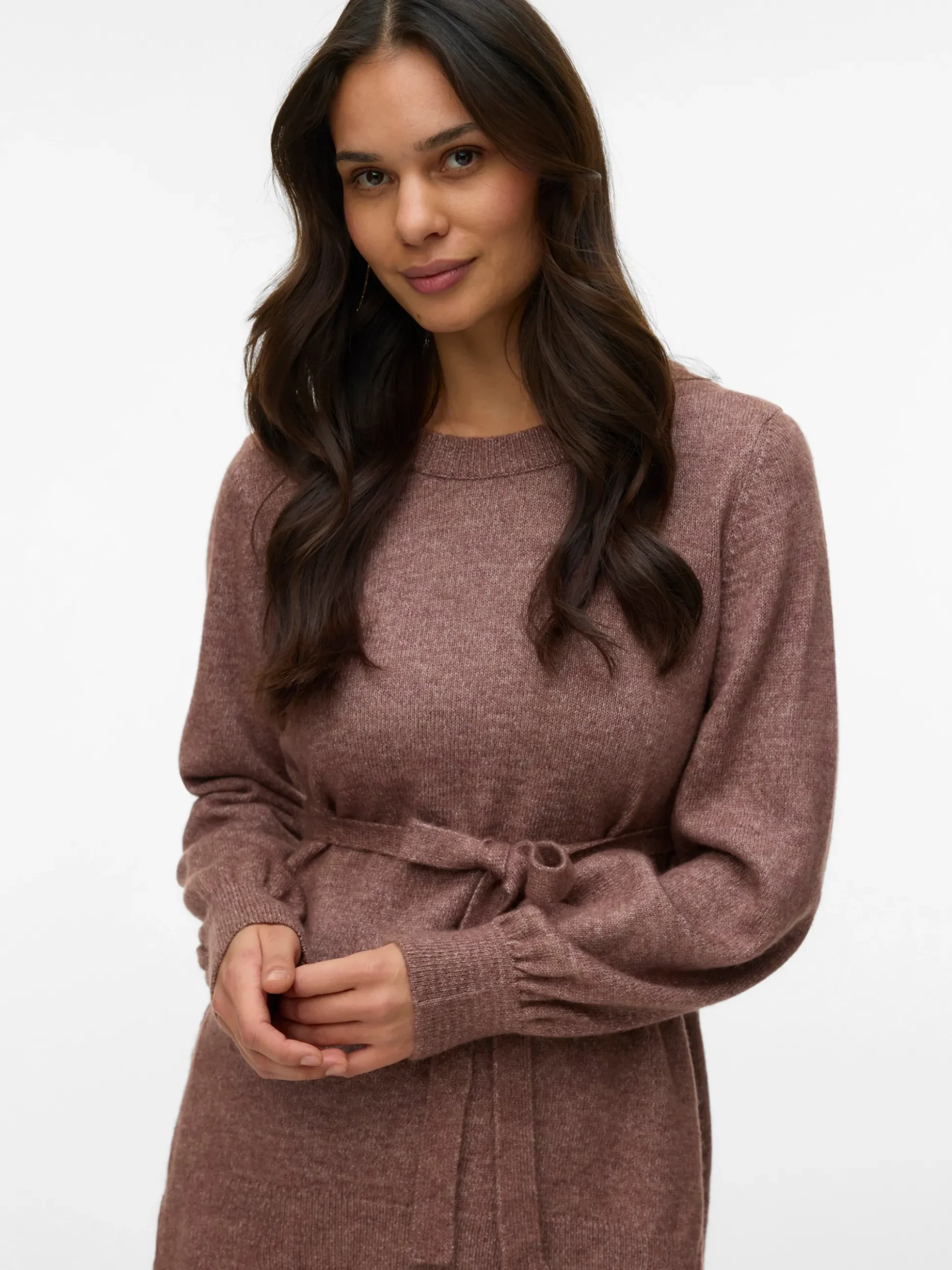 Normal geschnitten Rundhals Pullover