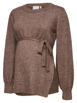 Normal geschnitten Rundhals Pullover