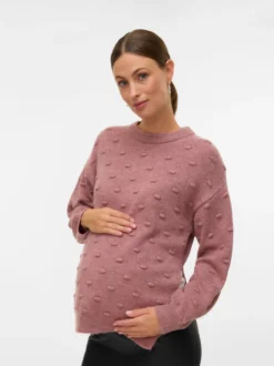 Normal geschnitten Rundhals Pullover