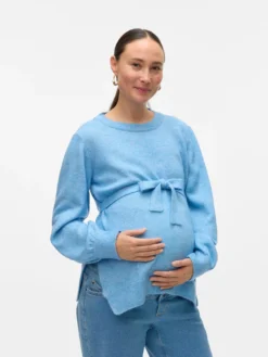 Normal geschnitten Rundhals Pullover