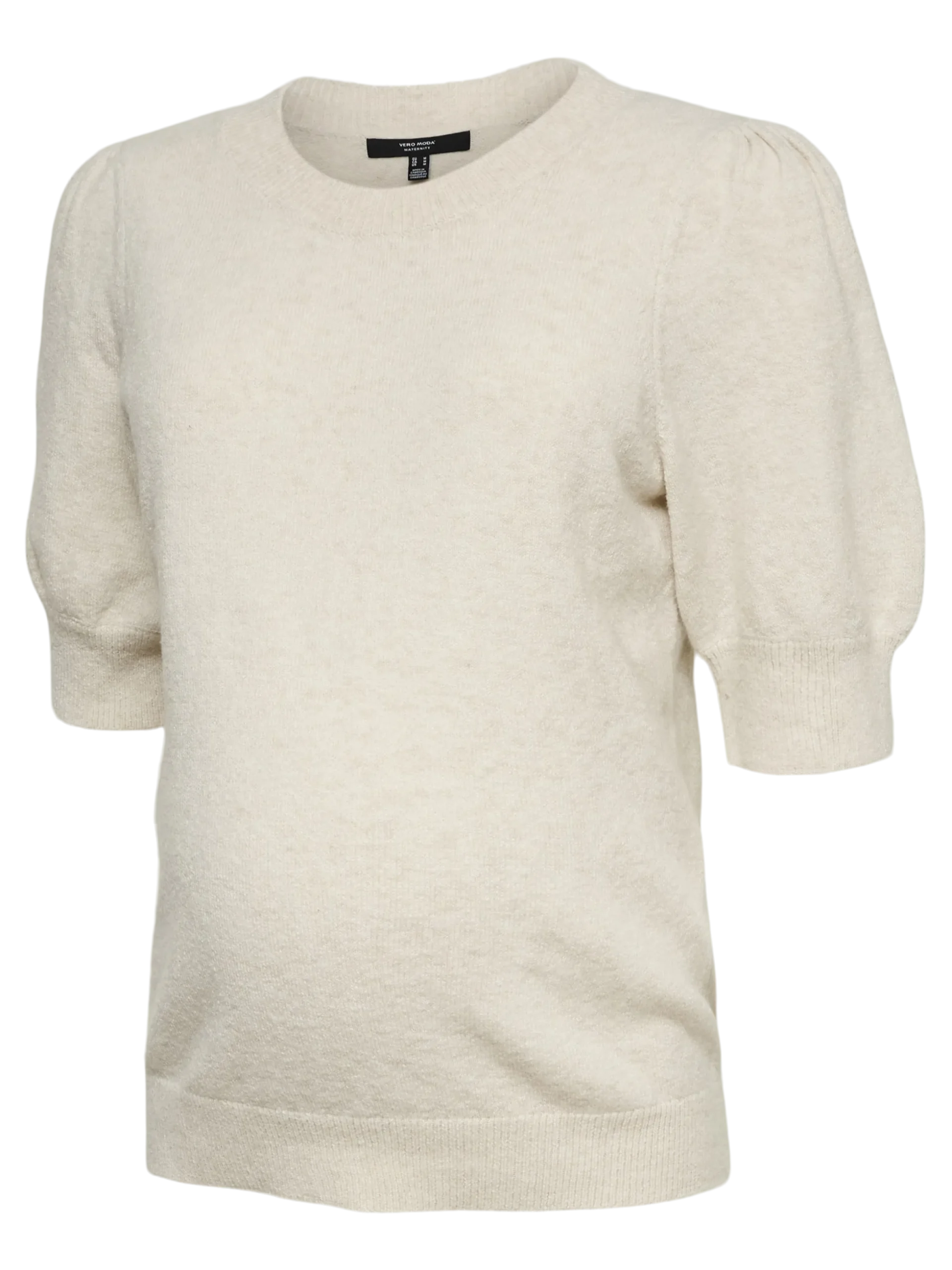 Normal geschnitten Rundhals Gerippte Ärmelbündchen Pullover