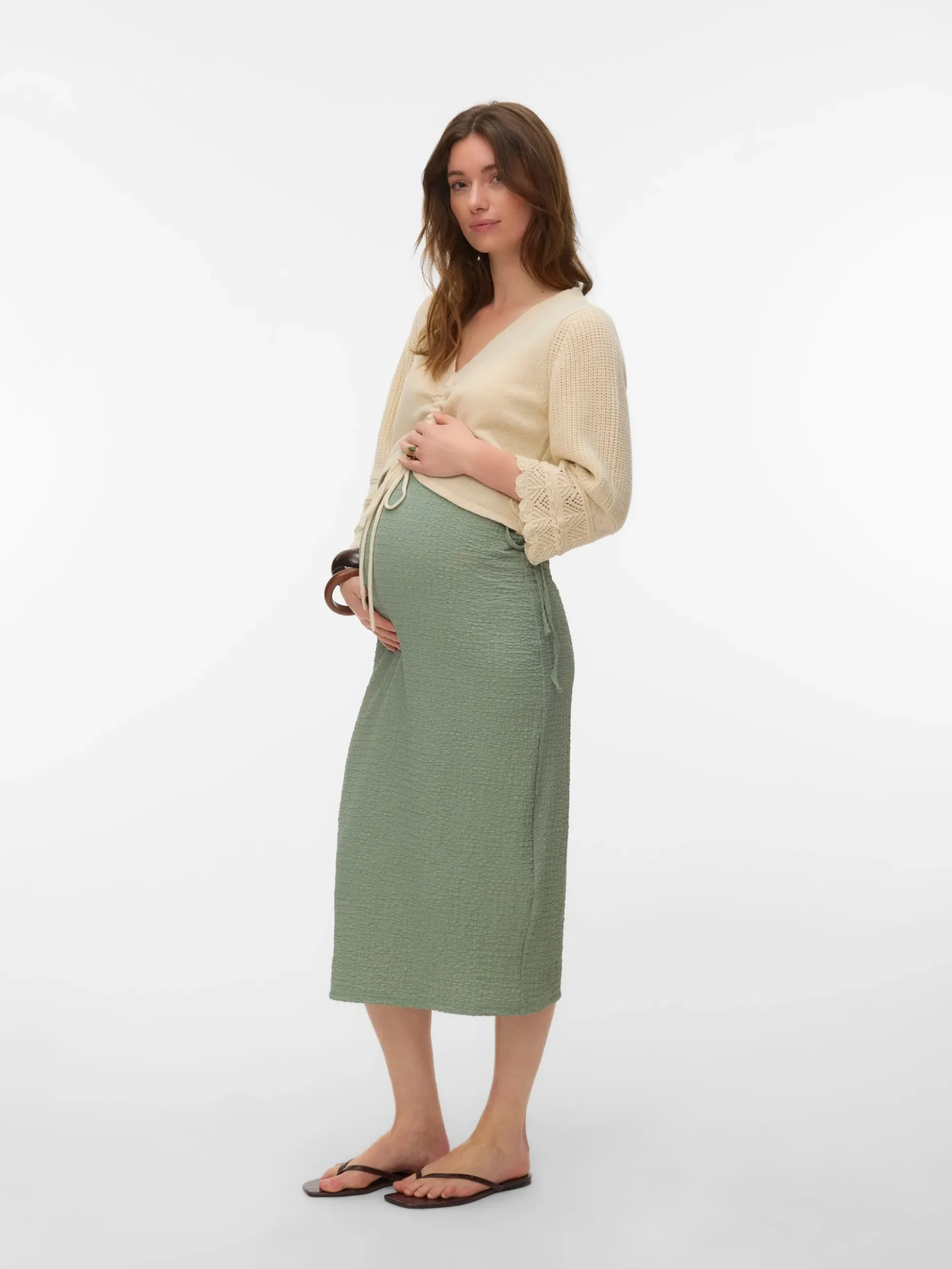 Normal geschnitten Rundhals Pullover