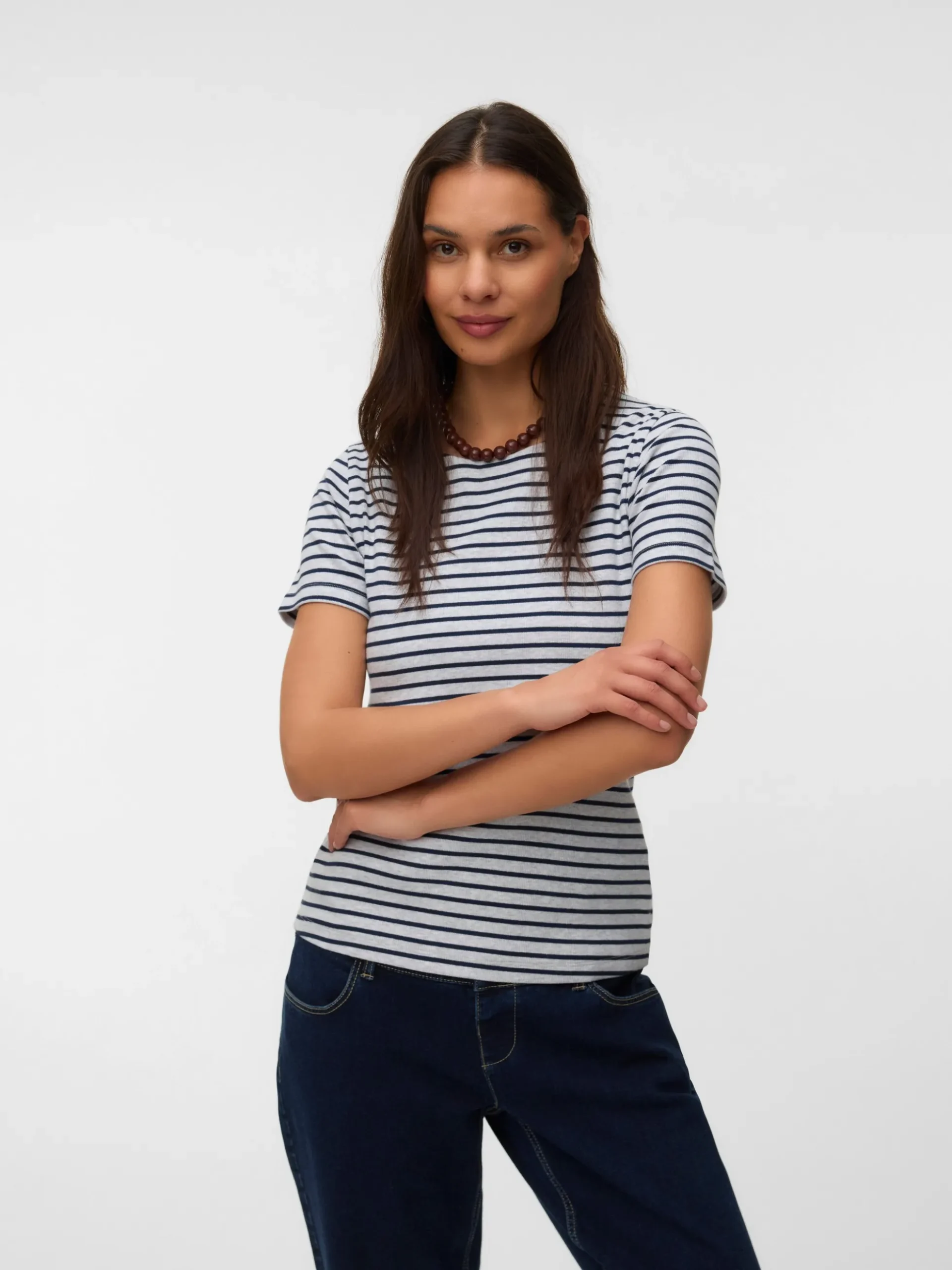 Normal geschnitten Rundhals T-Shirt