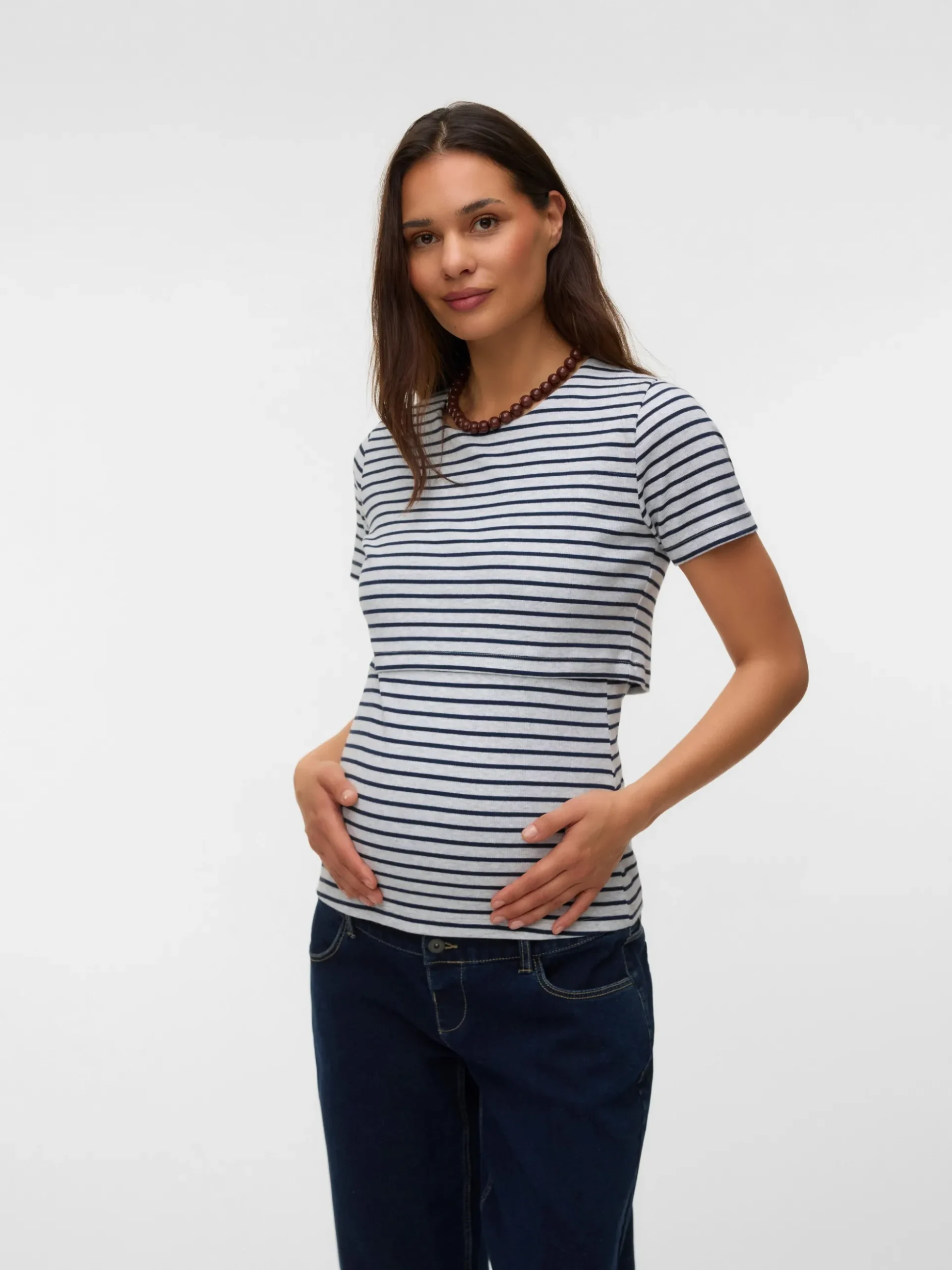 Normal geschnitten Rundhals T-Shirt