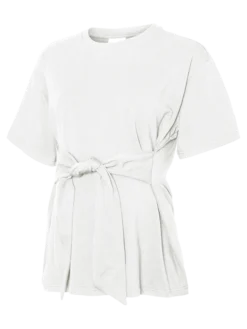 Normal geschnitten Rundhals Top