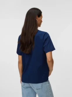 Normal geschnitten Rundhals Top