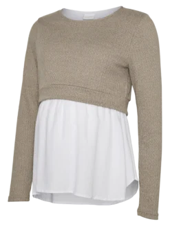 Normal geschnitten Rundhals Top