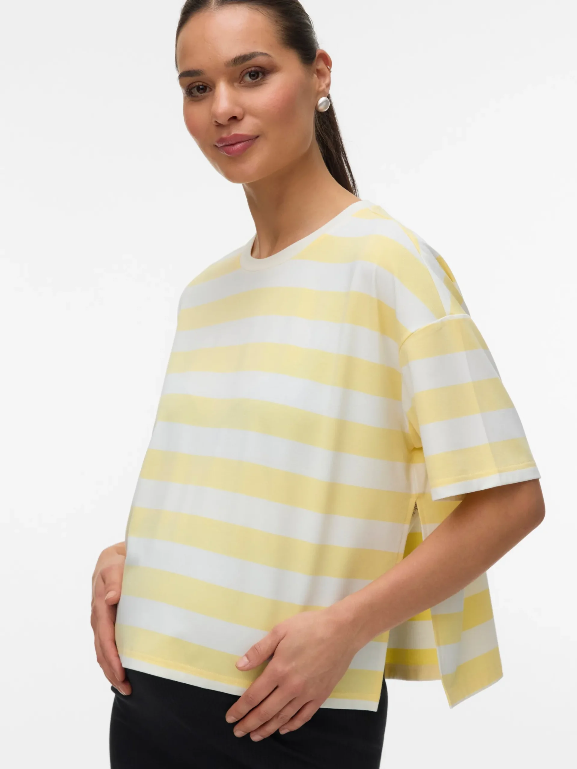 Normal geschnitten Rundhals Top